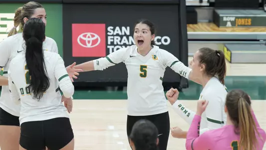 Sara Denham celebrating