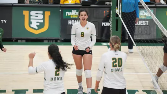 Maria Petkova celebrating vs. LMU