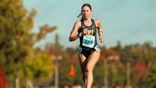 Katharina Goetschl running at WCC Championships 2024