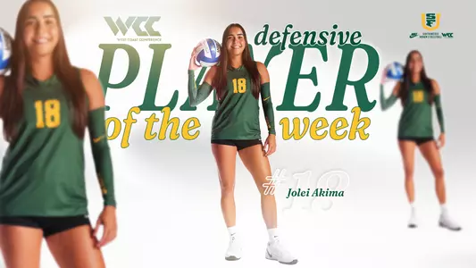 Akima WCC Defensive Player of the Week Graphic