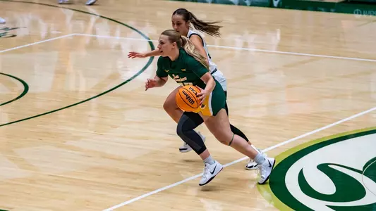 Cami Fulcher dribbling at Colorado State