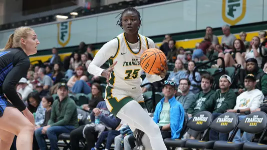 Seynabou Thiam dribbling vs. UCSB