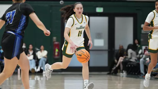 Angeliki Ziaka dribbling vs. UCSB