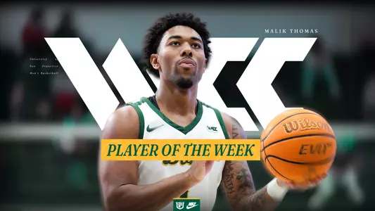 Malik Thomas WCC Player of the Week Dec. 31