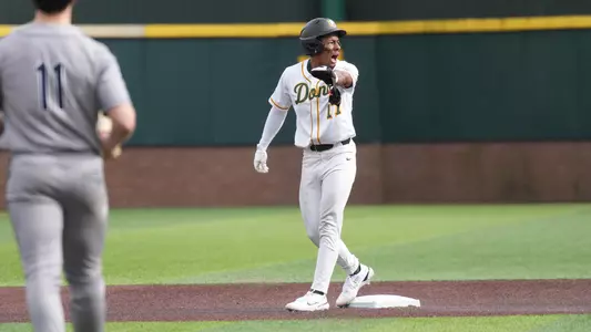 Tyvon Moore celebrating vs. FDU