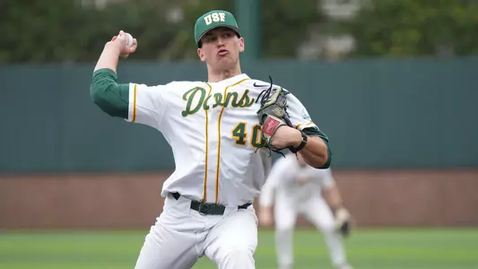 Gabriel Barrett pitching vs. FDU