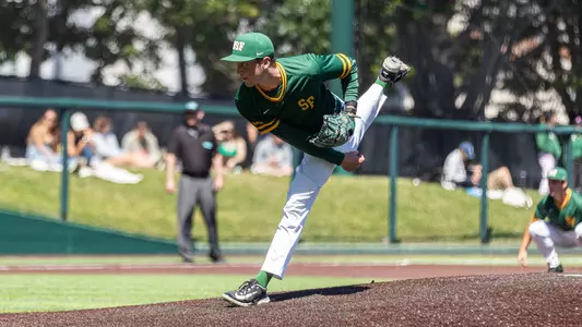 Cal Amborn pitching vs. San Diego