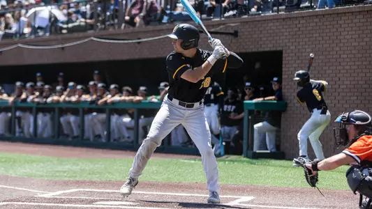 Blake Pitts swinging vs. Pacific