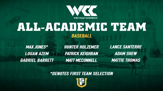 WCC All-Academic Baseball Graphic