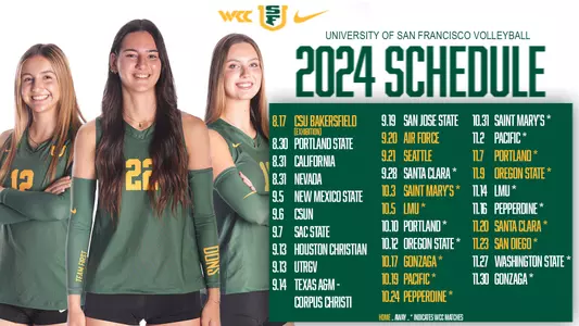 2024 VB Schedule Graphic