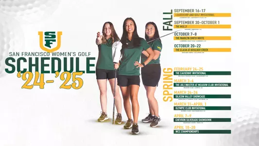 2024-25 WGOLF Schedule Graphic