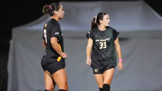 Lindsey Chau and Hannah Burns Looking On vs. Seattle U October2025