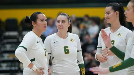 Shannon Knight and Crystal Galaviz waiting following a point vs. SJSU 2025