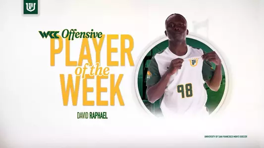 David Raphael WCC Offensive Player of the Week Oct. 27, 2025