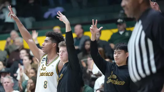 Bench Celebrating Three-Pointer vs. Bradley November 2025