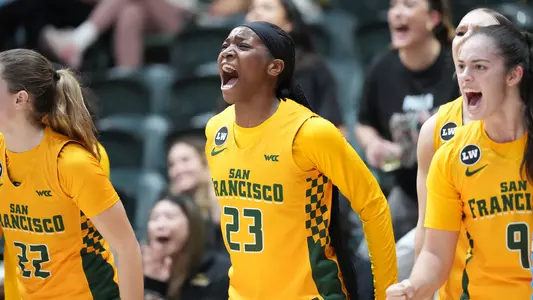 Candy Edokpaigbe Yelling on Bench vs. Seton Hall