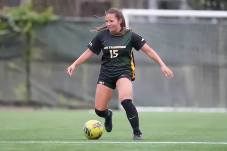Paige Nakada dribbling ball USF vs WSU game