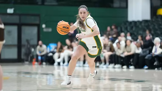 Mara Neira driving to the hoop vs. Lehigh