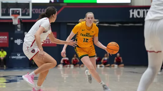 Freja Werth dribbling at SMC