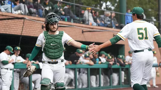 Zack Ramppen high five with Tyler Prystajko