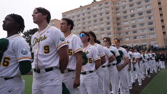 Baseball during national anthem vs. Sac State