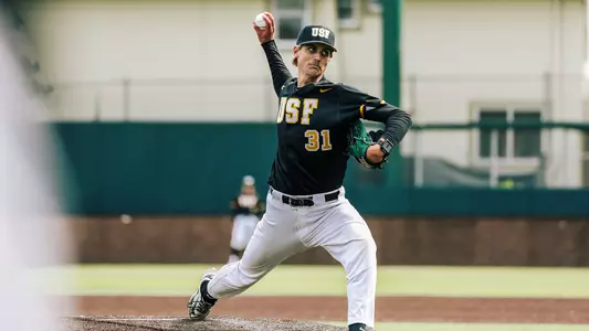 Aidan Risse pitching vs. Saint Mary's