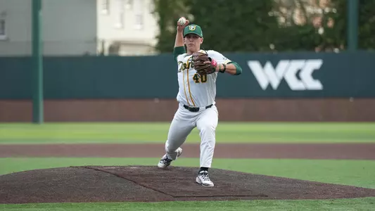 Gabriel Barrett pitching vs. Sac State