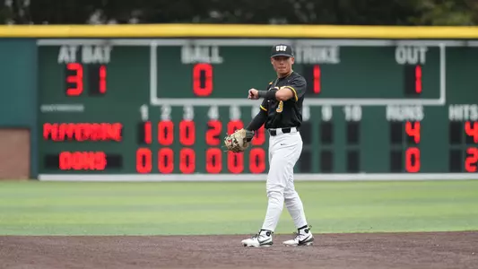 Kody Watanabe at third base vs. Pepperdine