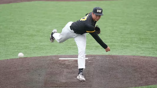 Cal Amborn pitching vs. Pepperdine