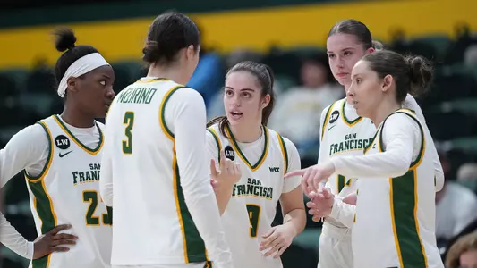 WBB huddle vs. Pacific 2026