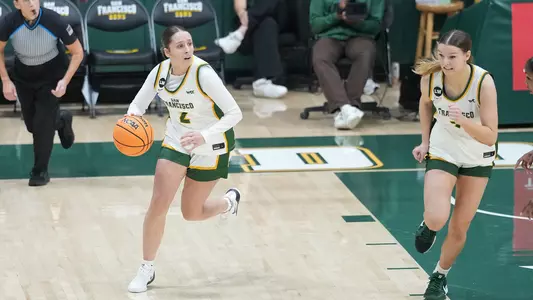 Mara Neira dribbling vs. UNCG 2025