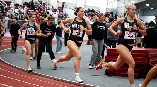 Kamilla Vanadzina running at BU 2026
