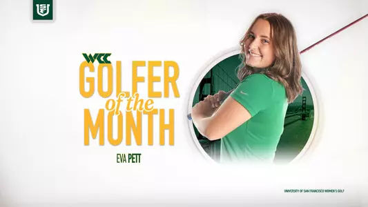 Eva Pett WCC Women's Golfer of the Month Graphic