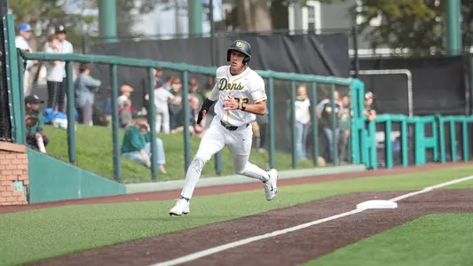 Nick Walsh rounding third against CBU 2026