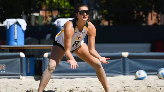 Jia Lonardi waiting for a serve at Arizona