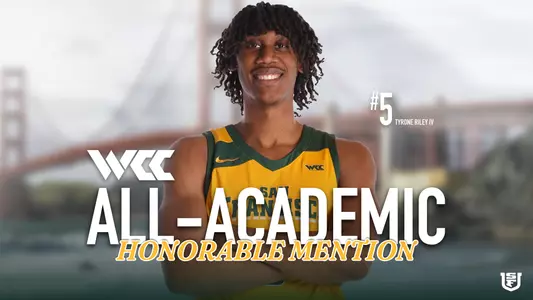 MBB Tyrone Riley IV WCC All-Academic Honorable Mention 2025-26