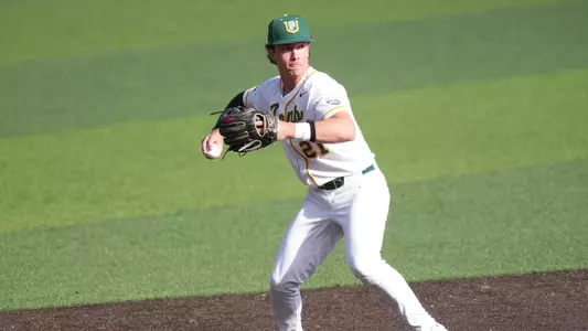 Tino Vasell throwing to first vs. WIU 2026