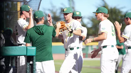 Jake Andreas heading to the dugout vs. Sac State 2026