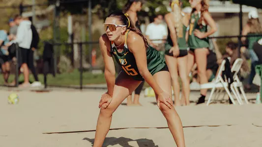 Burkleigh Smith waiting for a serve at College of Marin 2026