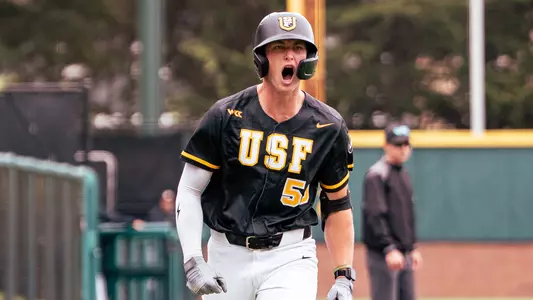 Trevor Harmon celebrating a home run vs. San Diego 2026