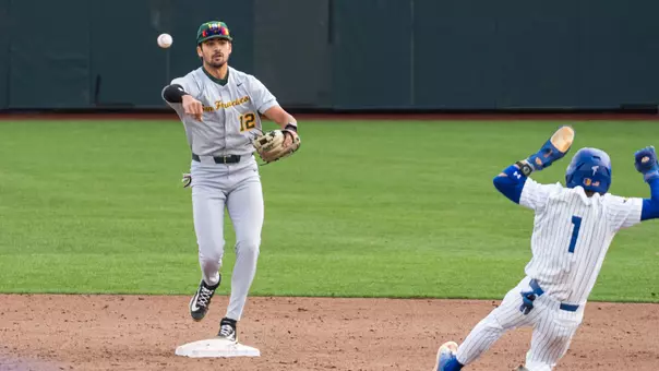 TJ Rogers throwing to first at SJSU 2026