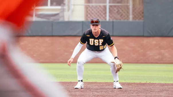 Trevor Harmon at first base vs. Pacific 2026