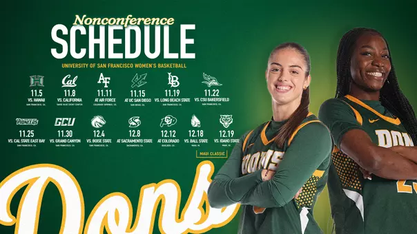 WBB 2026-27 Nonconference Schedule Graphic