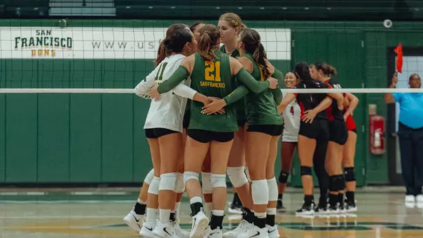 VB huddle vs. Cal State East Bay 2026