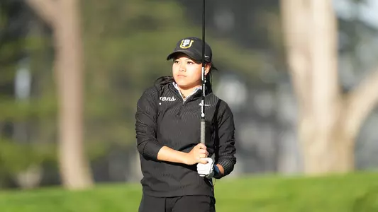 Jillian Leh watching her shot at Stanford 2026