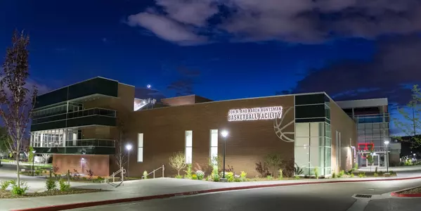 Huntsman Basketball Facility Night Shot