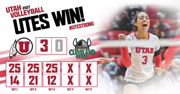 Utah 3, Cleveland State 0