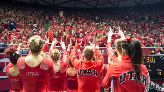Utes cheer with MUSS vs. UCLA 2017