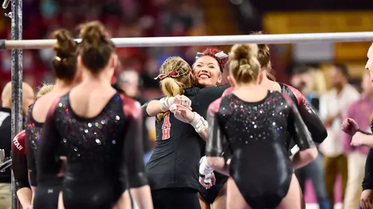 Kari Lee Celebrates at ASU Meet