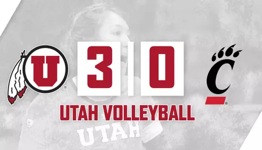 Utah Volleyball 3, Cincinnati 0